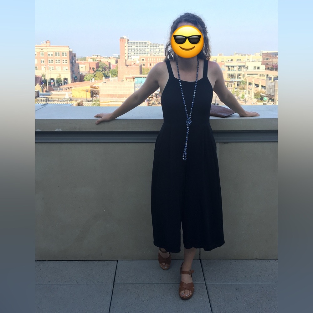 Black gaucho jumpsuit